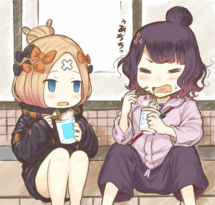 abigail williams and katsushika hokusai (fate and 1 more) drawn by izuchi_nanchi
