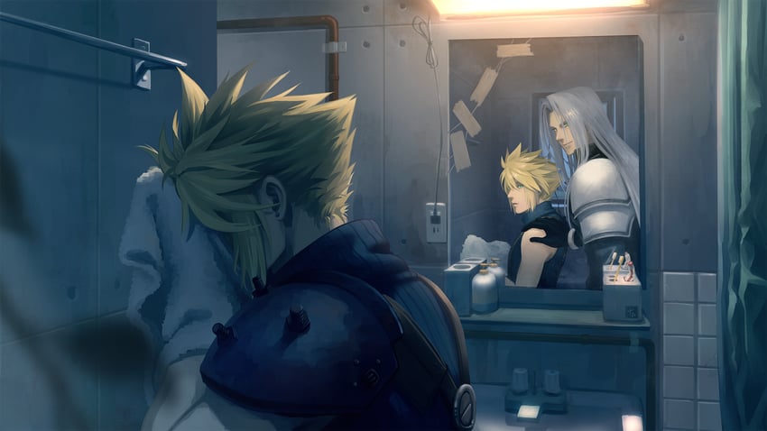 cloud strife and sephiroth (final fantasy and 2 more) drawn by ho_fan