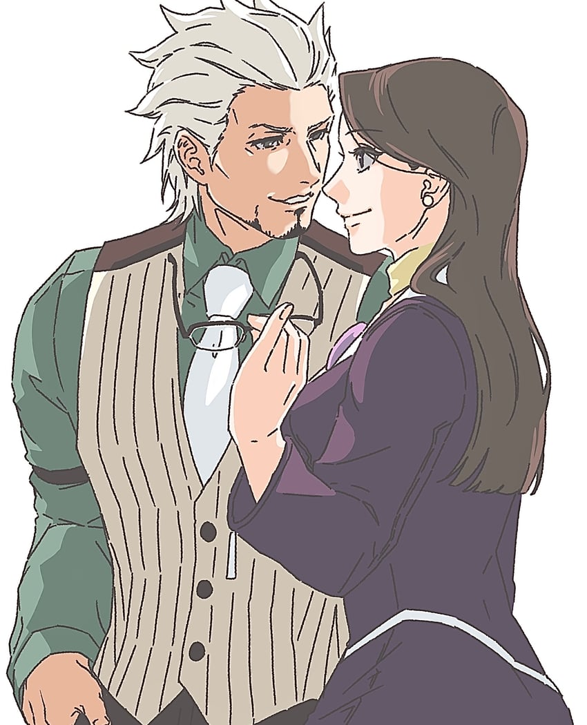 mia fey and diego armando (ace attorney and 1 more) drawn by lcageki