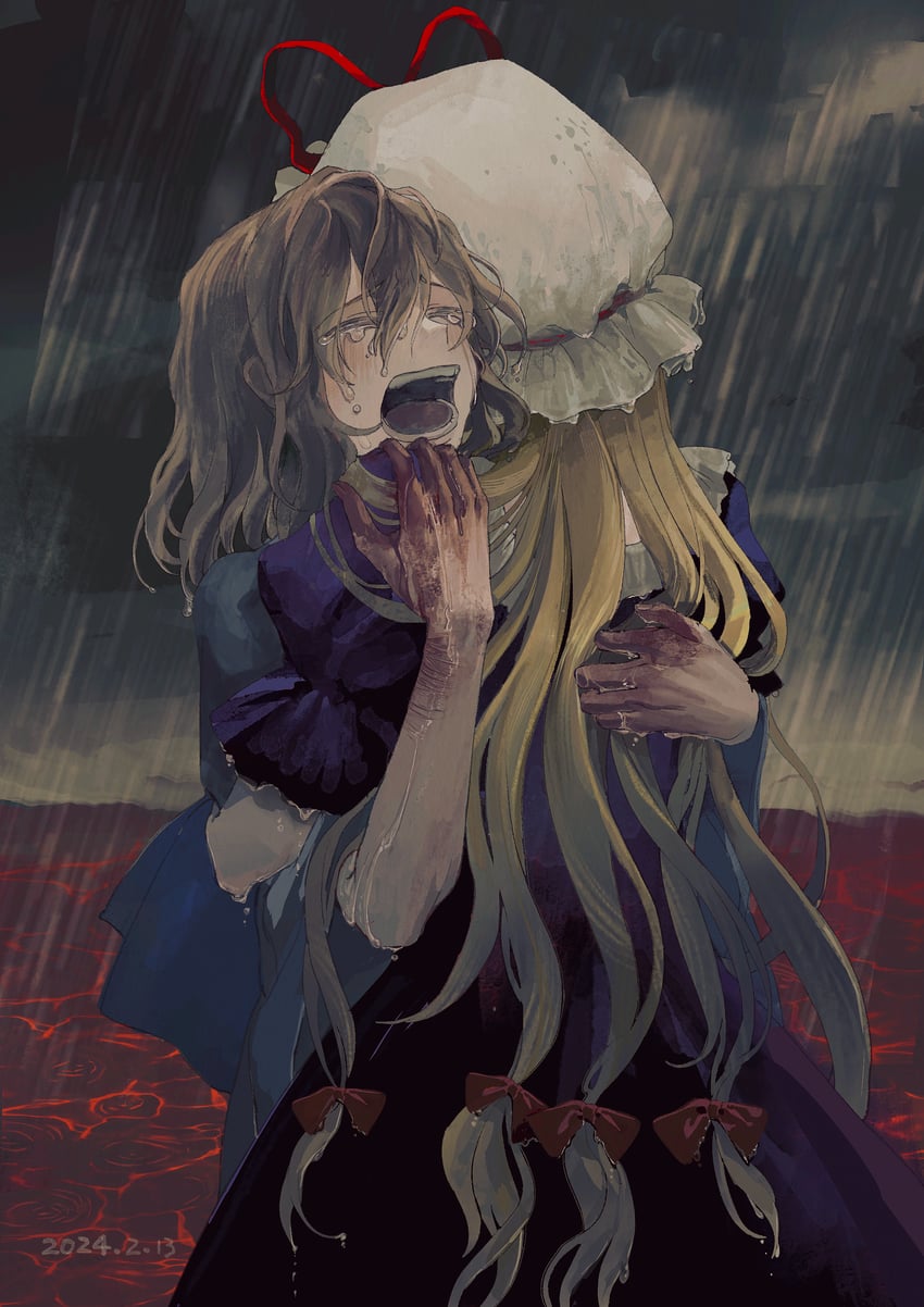 yakumo yukari and maribel hearn (touhou) drawn by xianyu_liang