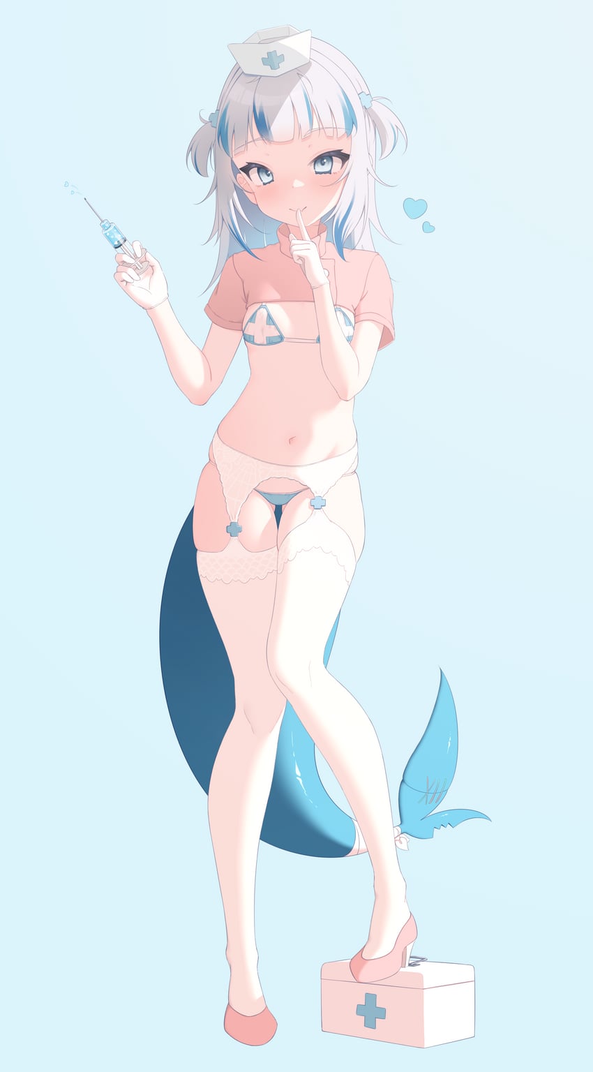 gawr gura (hololive and 1 more) drawn by lucasyecla99