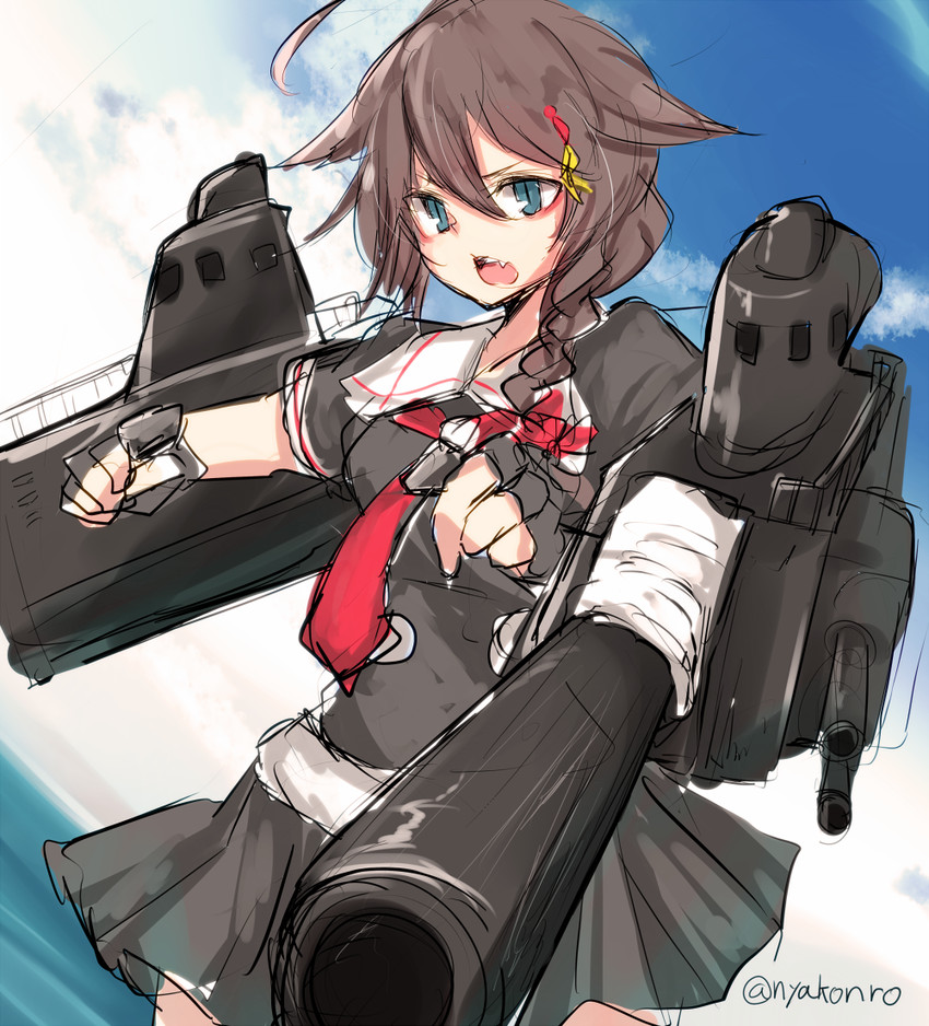 shigure and shigure kai ni (kantai collection) drawn by nyakonro_(nekonro)