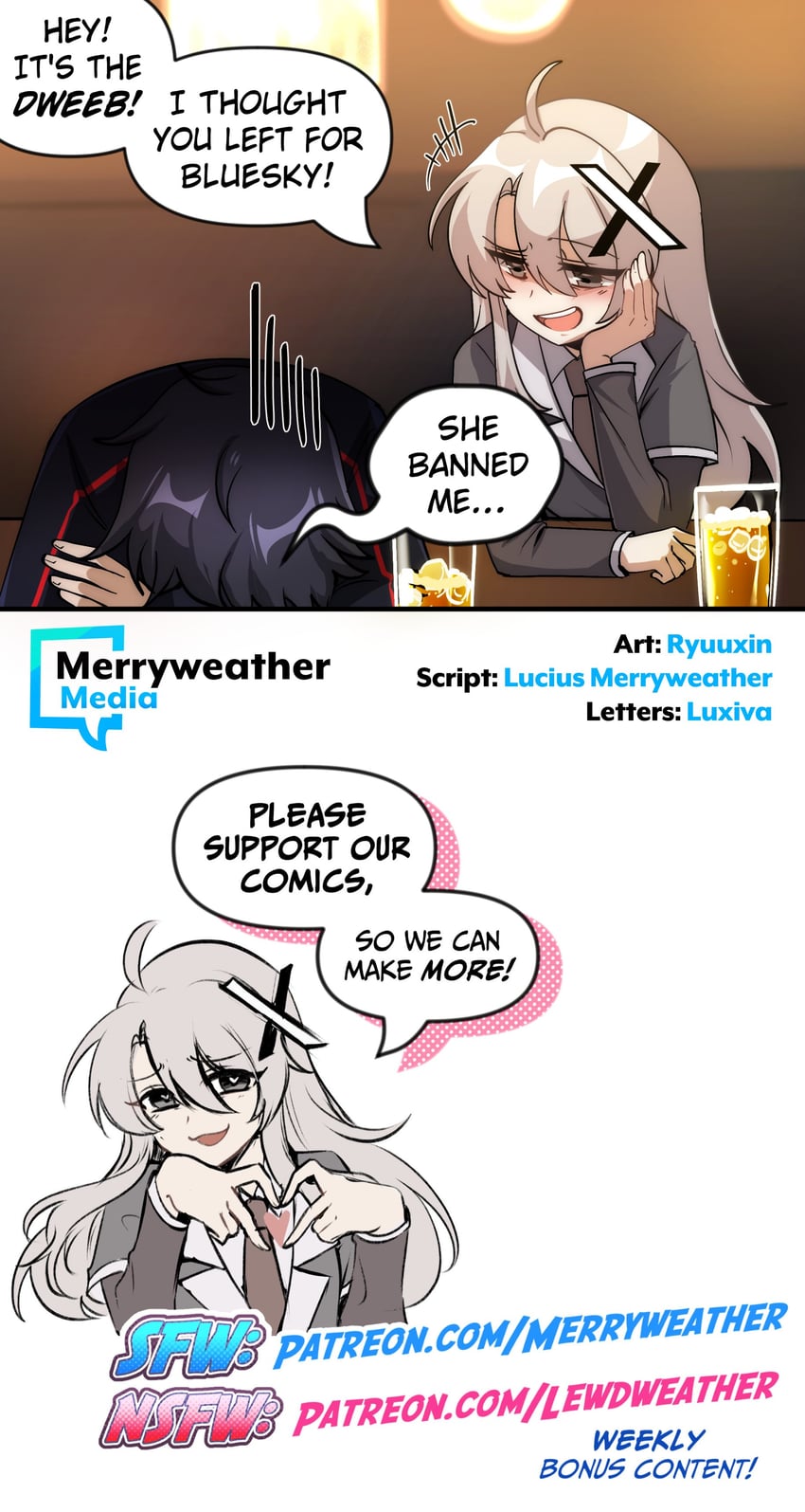 x-chan (original and 1 more) drawn by merryweather and ryuuxin