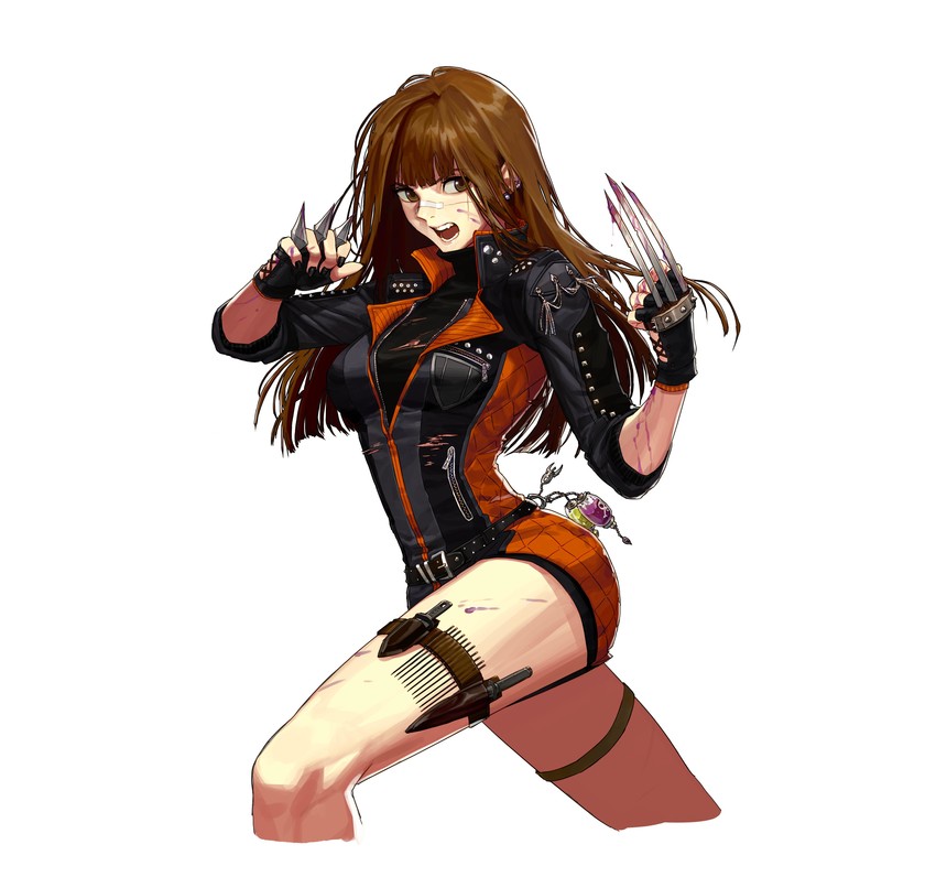 female fighter and female brawler (dungeon and fighter) drawn by patyuno