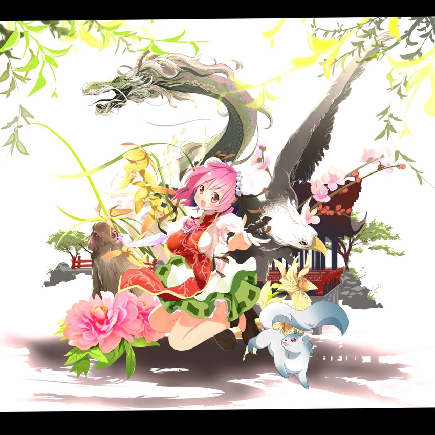 ibaraki kasen, koutei, kume, and mukou (touhou) drawn by atori