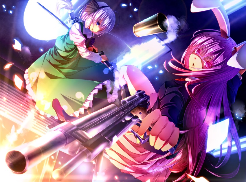 konpaku youmu and reisen udongein inaba (touhou) drawn by ryosios