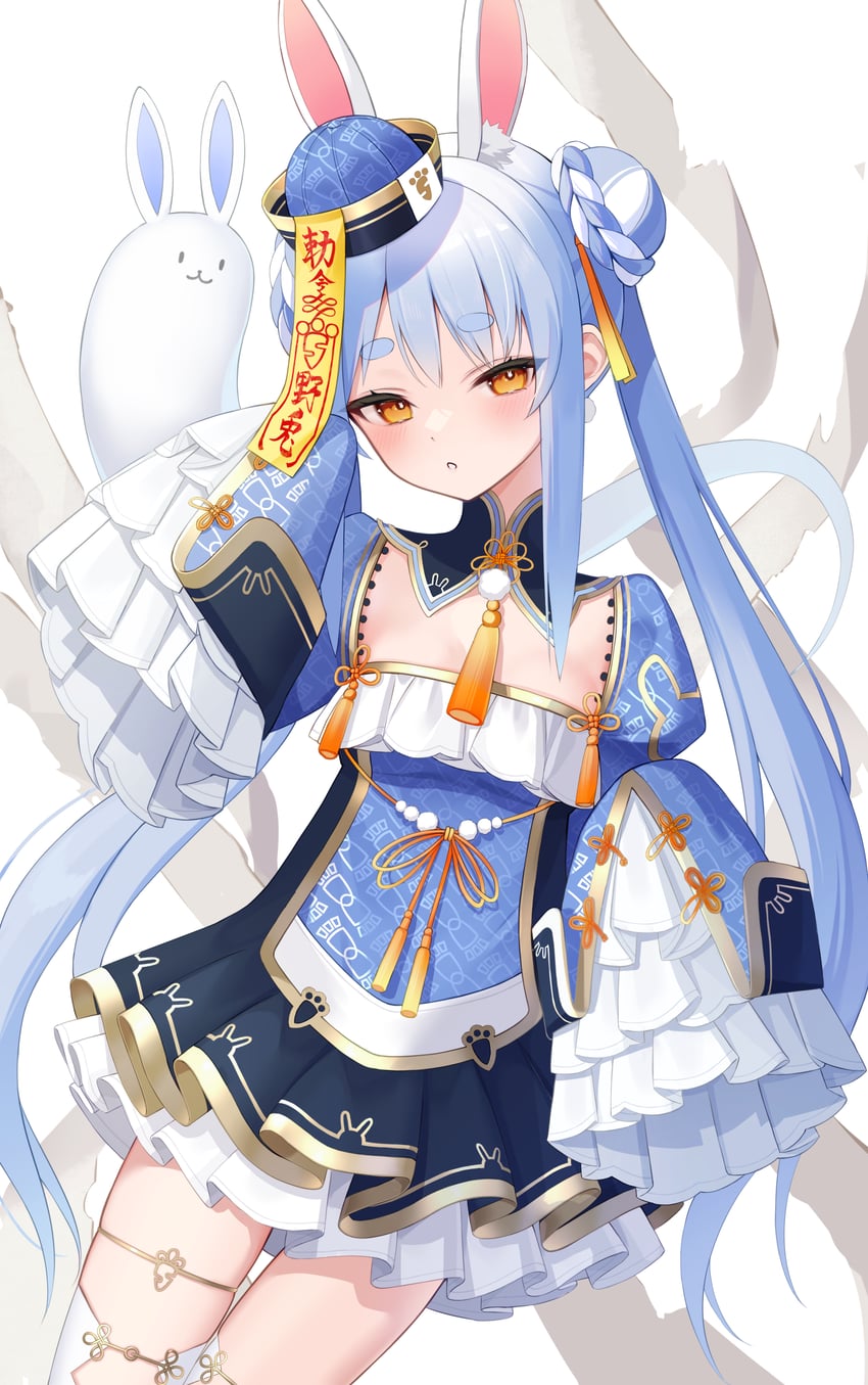 usada pekora and don-chan (hololive) drawn by shin_insh