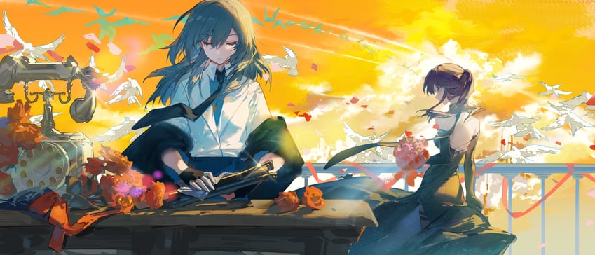 trailblazer, stelle, and kafka (honkai and 1 more) drawn by rafaelaaa