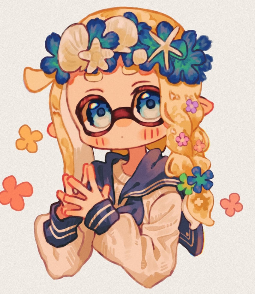 inkling player character and inkling girl (splatoon and 1 more) drawn by ochocho2828