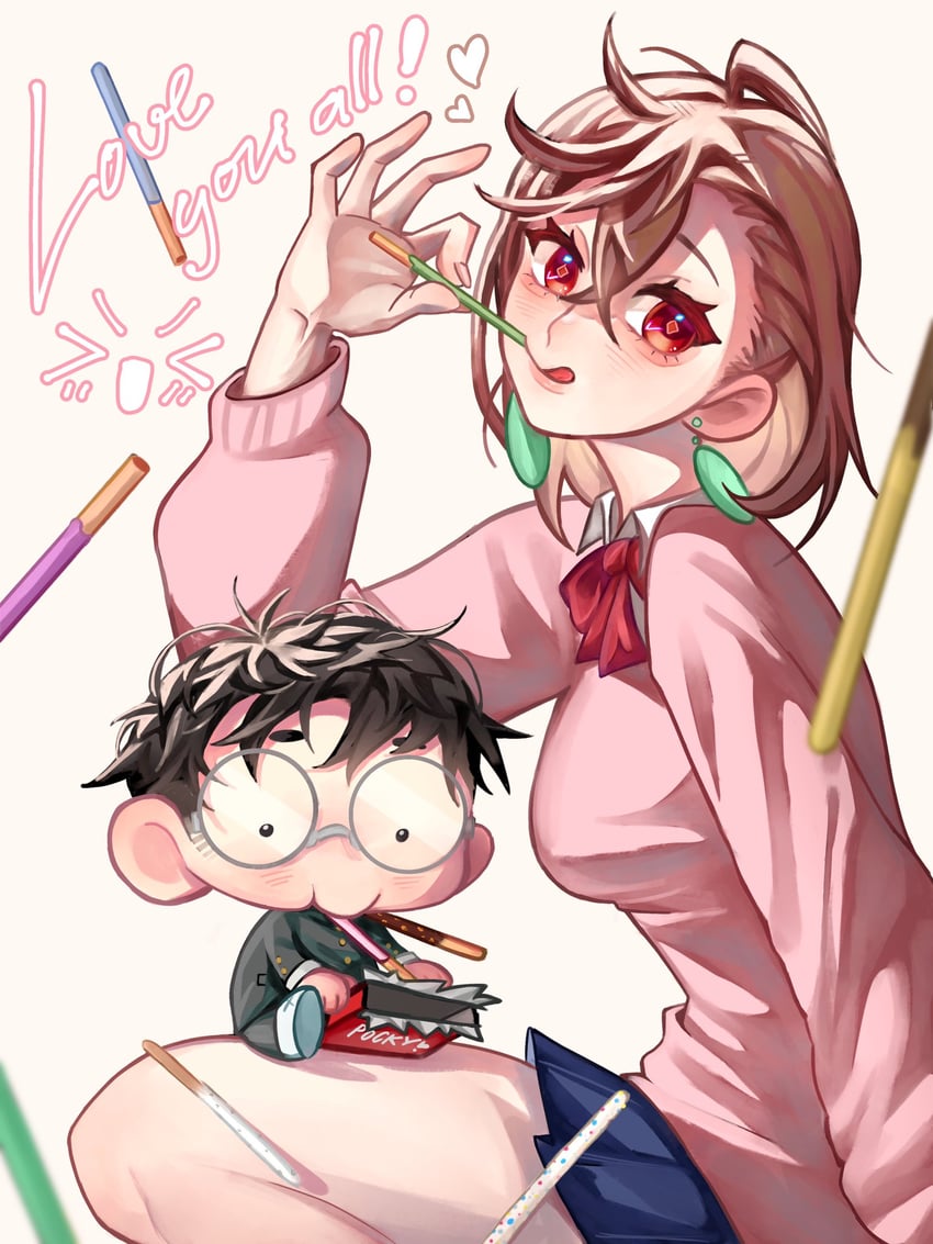 ayase momo and takakura ken (dandadan) drawn by sxmu_moew