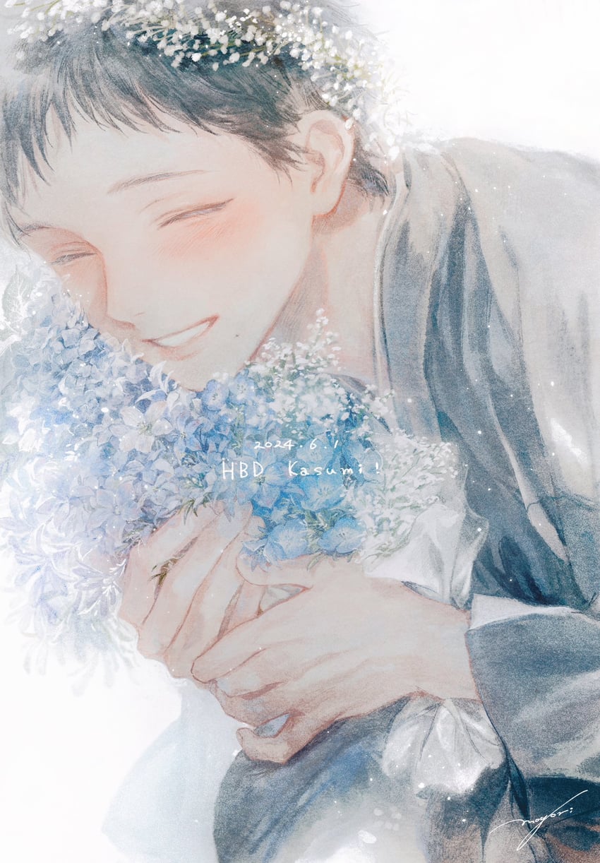kasumi (kimi no yoru ni fureru) drawn by mame_(mmgamegg)