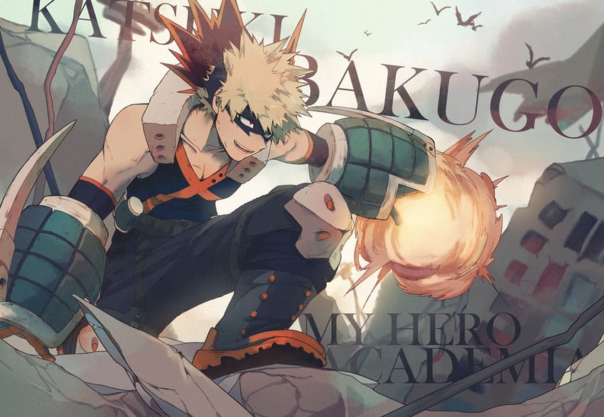 bakugou katsuki (boku no hero academia) drawn by xi_yuu
