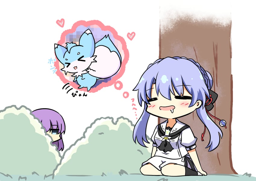 sorakado ao, sorakado ai, and inari (summer pockets) drawn by sekibaracheice