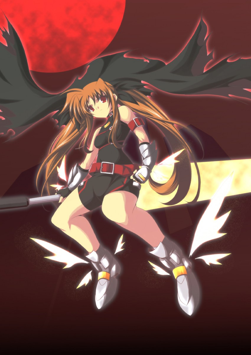 fate testarossa and bardiche (lyrical nanoha and 2 more) drawn by ka2