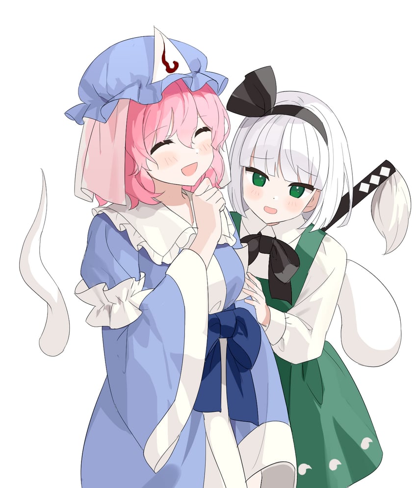 konpaku youmu and saigyouji yuyuko (touhou) drawn by chimi_(s2yuyukos2)