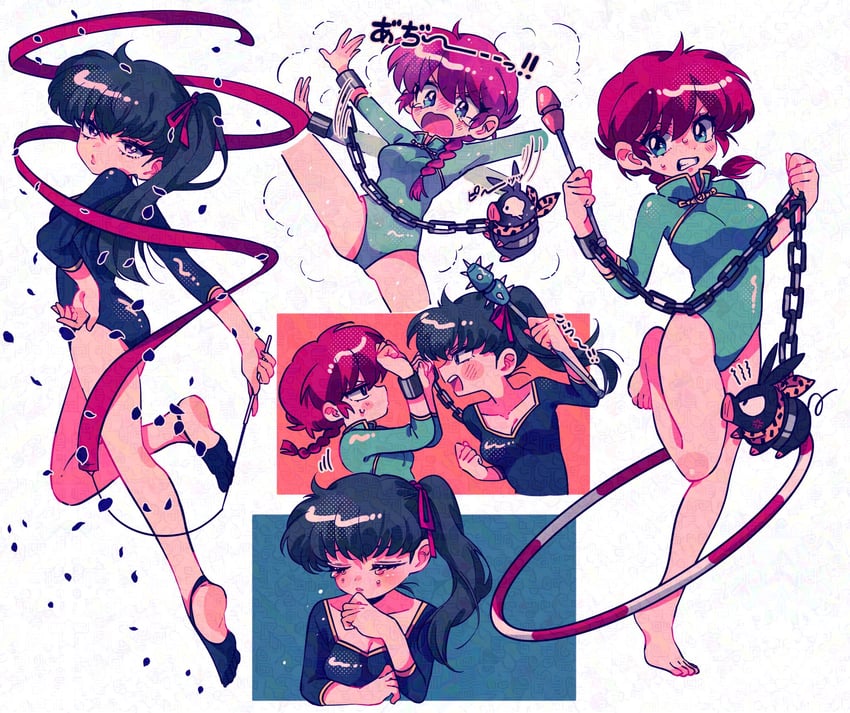 ranma-chan, p-chan, and kunou kodachi (ranma 1/2) drawn by rumic_0620