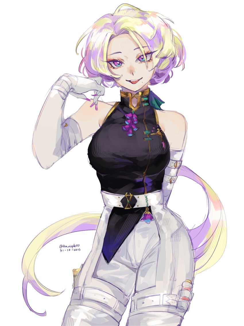 claude clawmark (nijisanji and 1 more) drawn by am_(maple27)