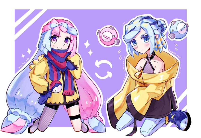 iono and grusha (pokemon and 1 more) drawn by lilypad_(pwpz3387)