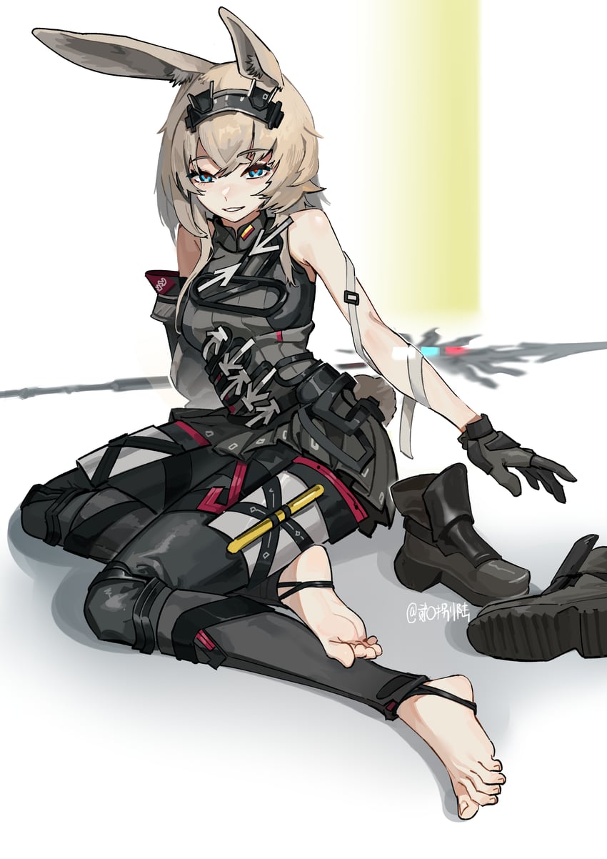 avywenna (arknights and 1 more) drawn by er_ling_balu