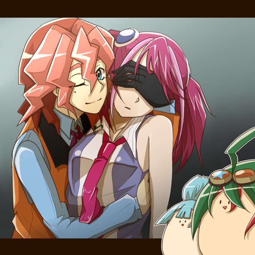 hiiragi yuzu, sakaki yuya, shiun'in sora, and dennis macfield (yu-gi-oh! and 1 more) drawn by yaharinaneanisu