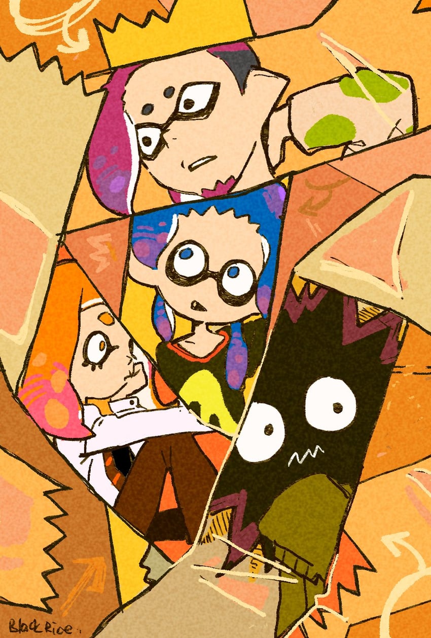 nami, quinn, ichiya, and murasaki (splatoon and 1 more) drawn by milifeimili
