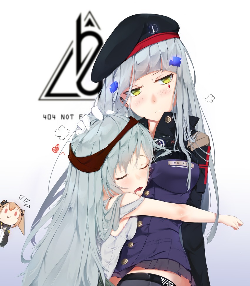 hk416, ump9, and g11 (girls' frontline) drawn by sonaworld