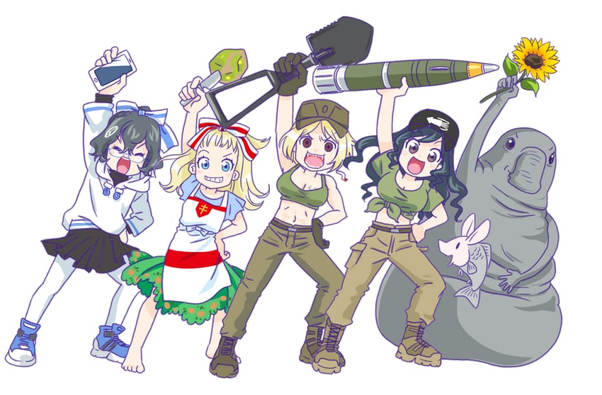 marichka, kraken, homunculus loxodontus, schweinokaras, lera, and 1 more (original) drawn by anonymous_(japanese) and japanon