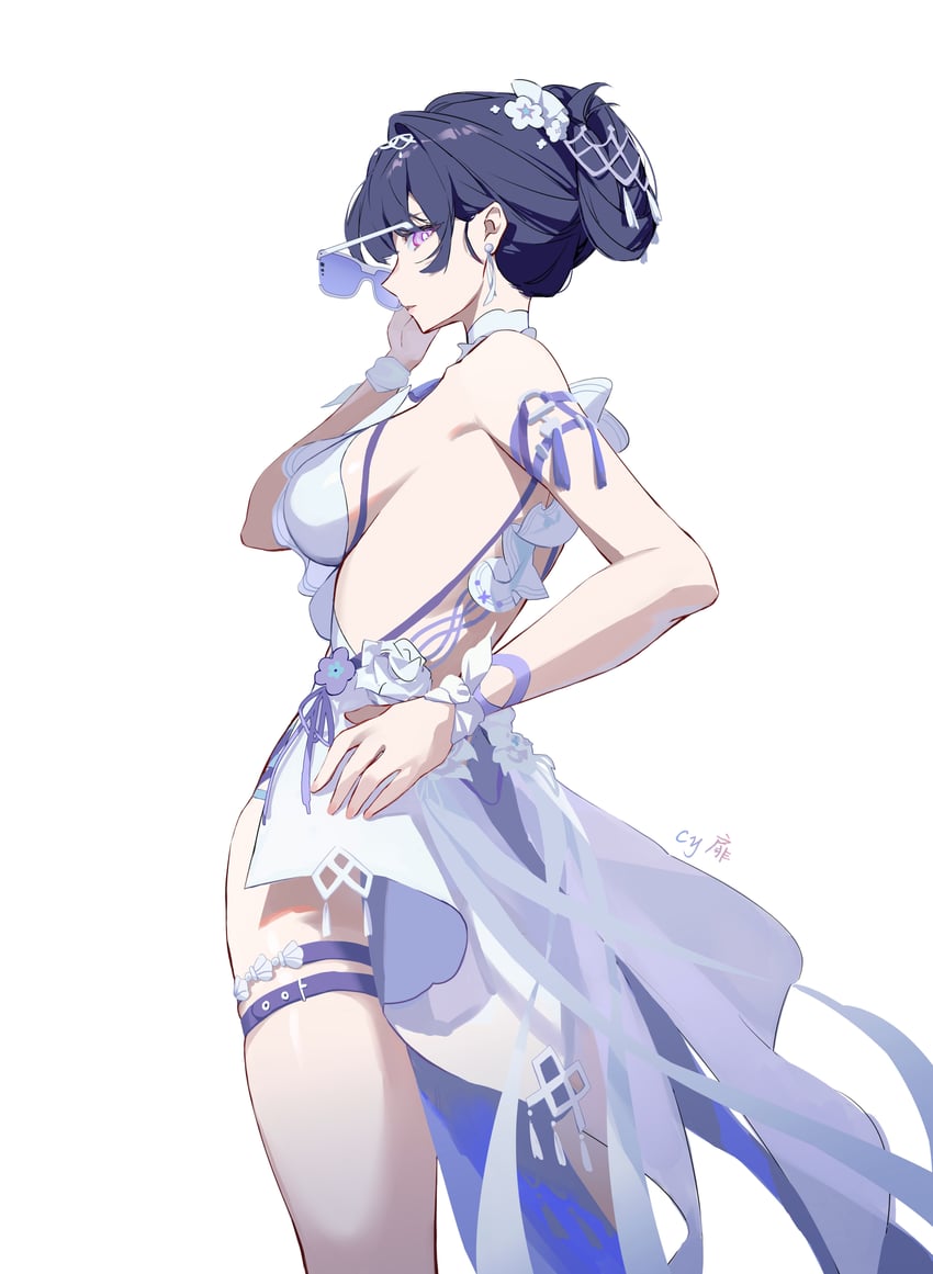 raiden mei (honkai and 1 more) drawn by cy_fei
