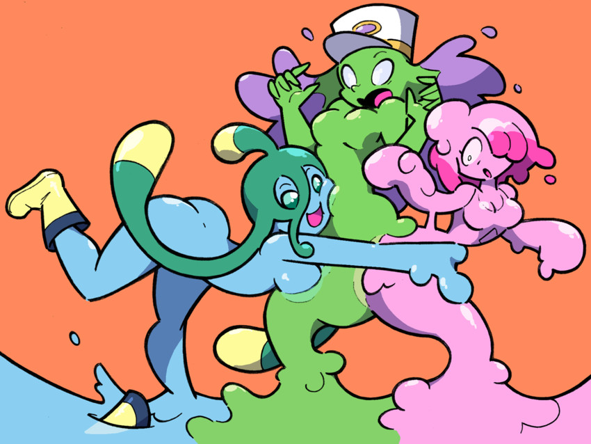 suu, slimegal, and rheo (original and 3 more) drawn by shenanimation