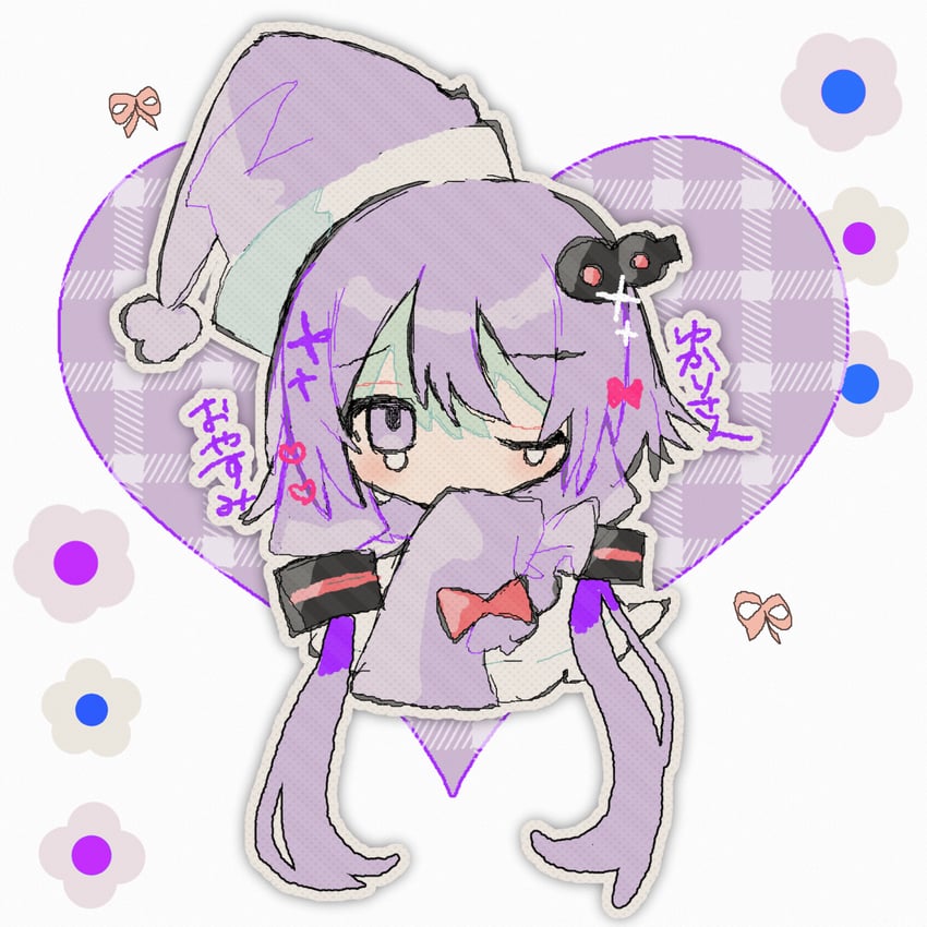 yuzuki yukari (vocaloid and 1 more) drawn by okashira_moppu