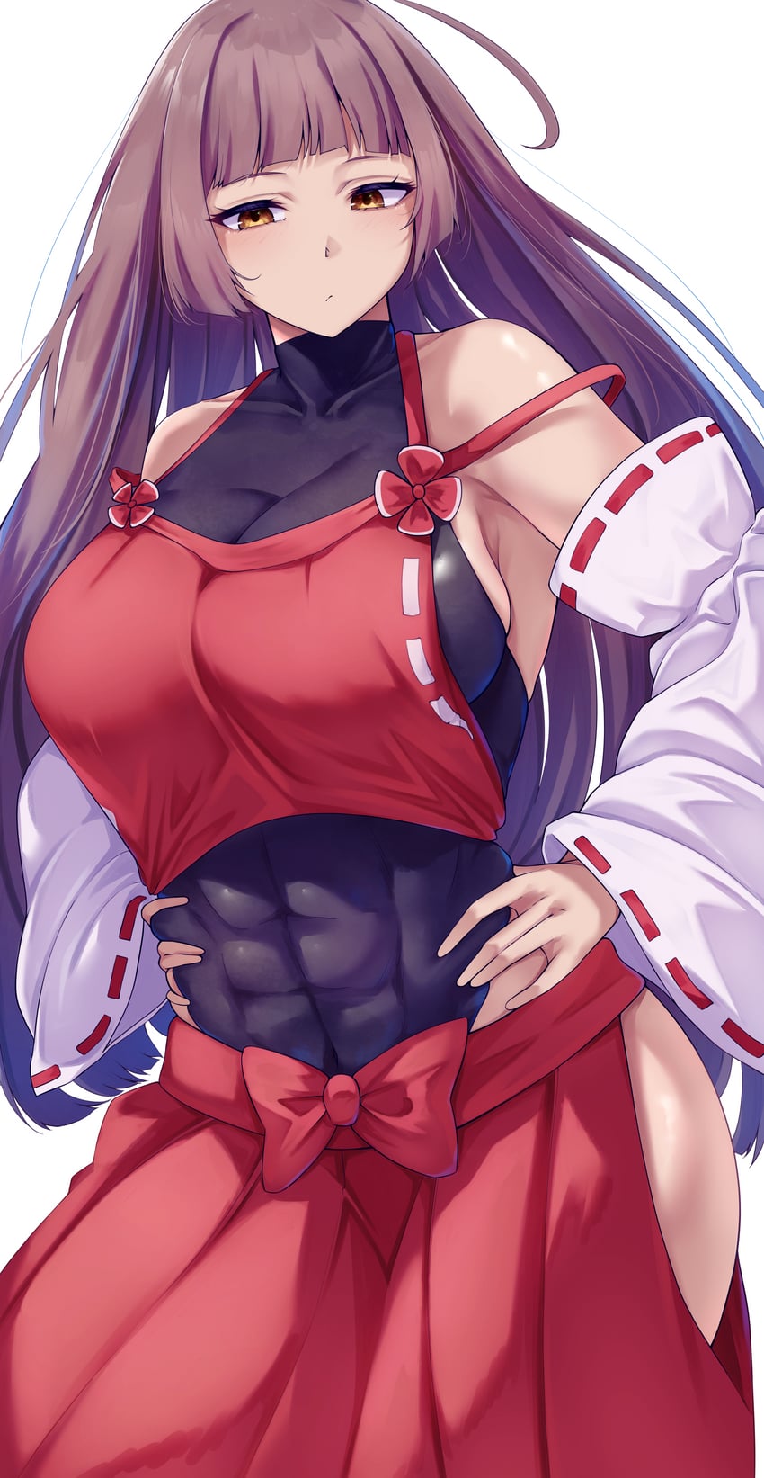 sendai hakurei no miko (touhou and 1 more) drawn by mirufi_(milfiiiiyu)