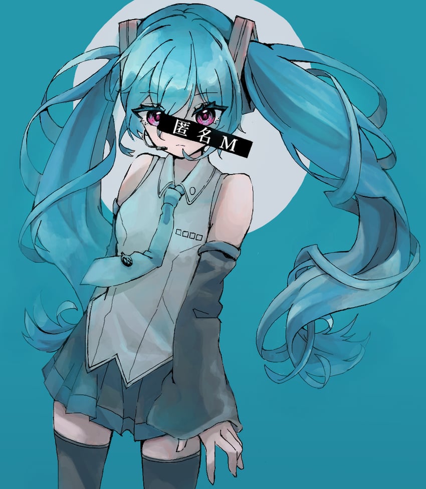 hatsune miku (vocaloid and 1 more) drawn by momijitoi
