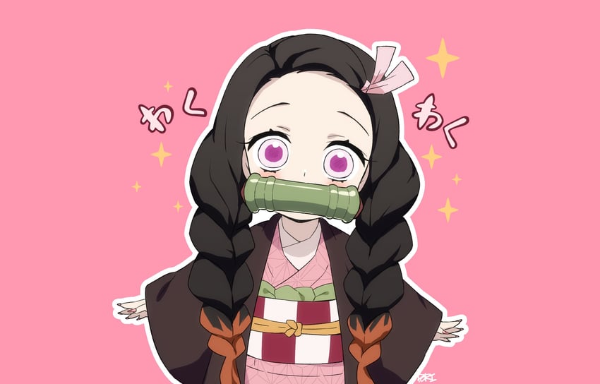 kamado nezuko (kimetsu no yaiba) drawn by pori_(kmt_pori)