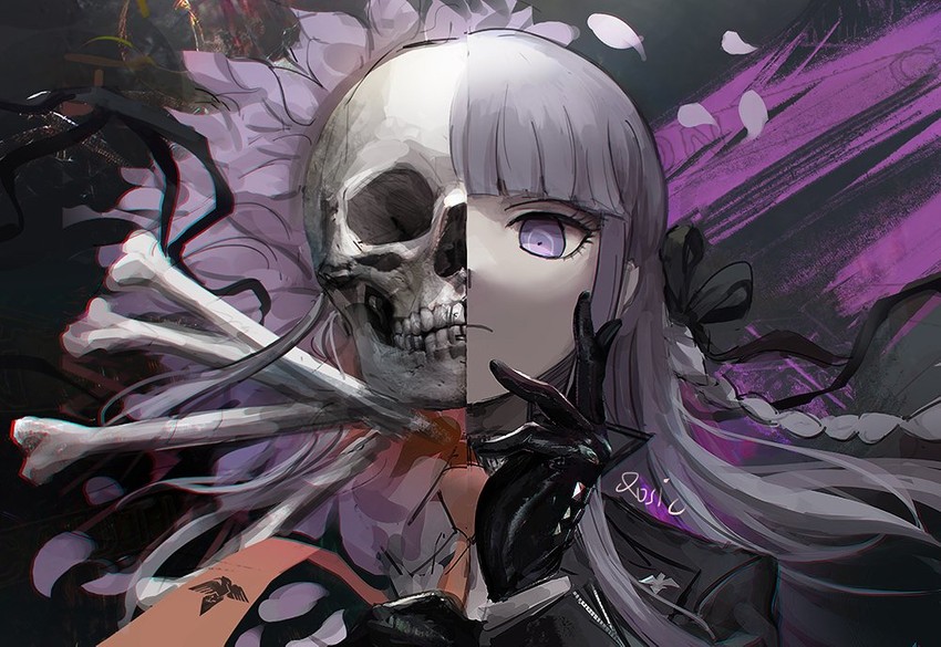 kirigiri kyoko (danganronpa and 1 more) drawn by qosic