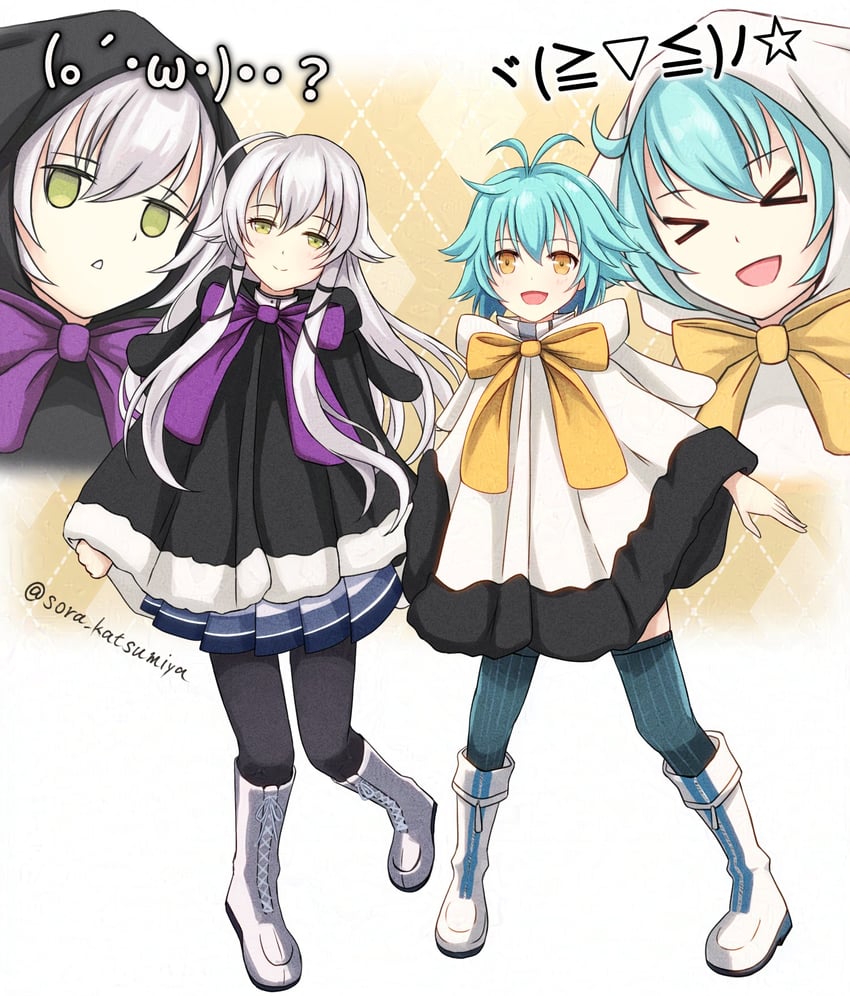 altina orion, millium orion, and shoboon (eiyuu densetsu and 4 more) drawn by sora_katsumiya