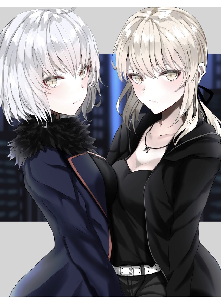 artoria pendragon, jeanne d'arc alter, and saber alter (fate and 1 more) drawn by ka1se1