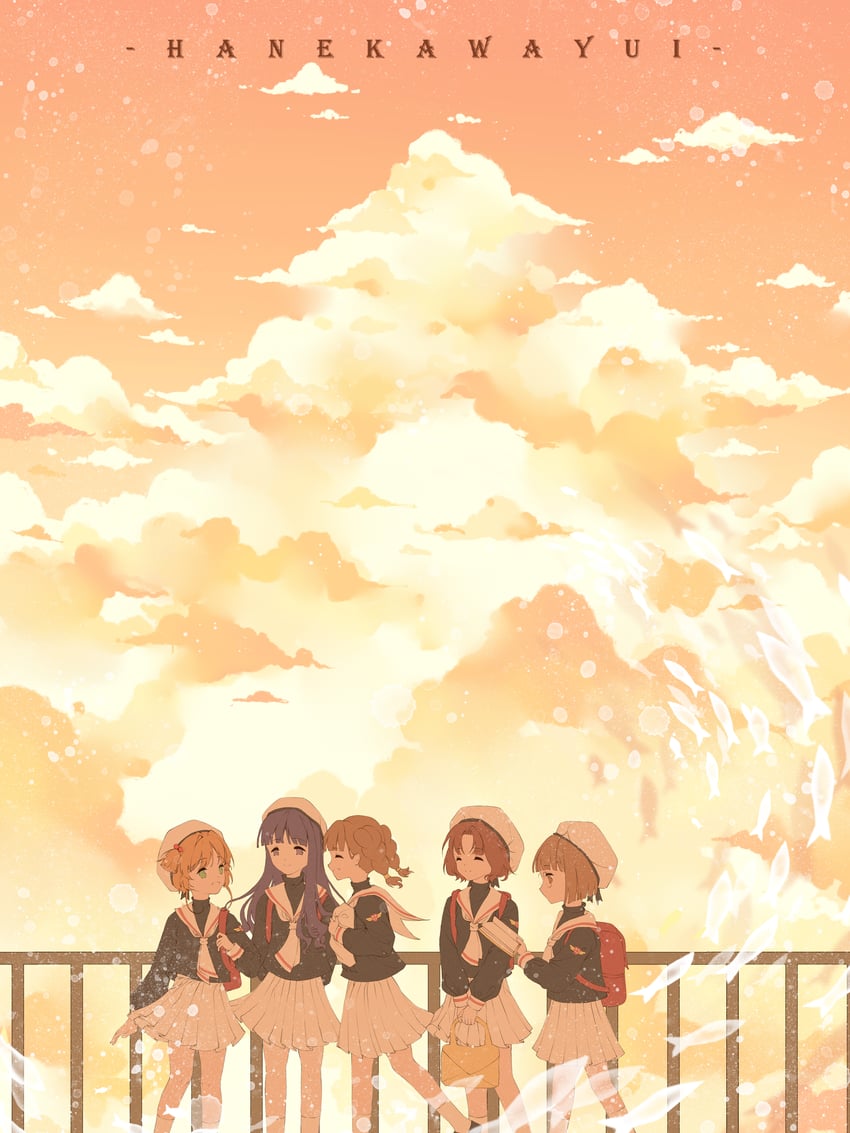kinomoto sakura, daidouji tomoyo, sasaki rika, yanagisawa naoko, and mihara chiharu (cardcaptor sakura) drawn by hapy3234