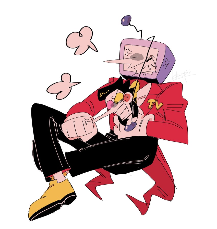 ant tenna and spamton g. spamton (deltarune) drawn by kkupiii