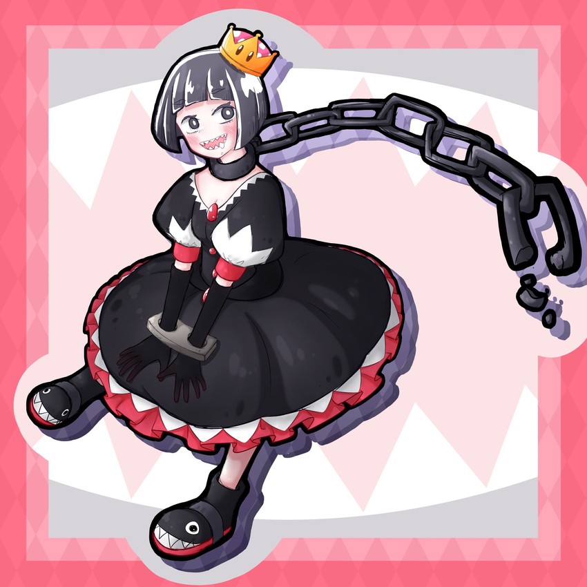 princess chain chomp (mario and 1 more) drawn by ramaka-i-0703