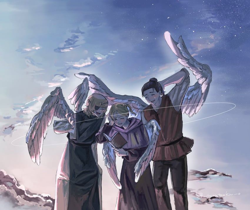 badeni, oczy, and jolenta (chi.: chikyuu no undou ni tsuite) drawn by moumoku_o