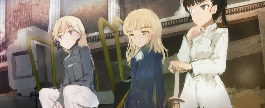 eila ilmatar juutilainen, perrine h. clostermann, and sakamoto mio (world witches series and 1 more) drawn by kabuyama_kaigi