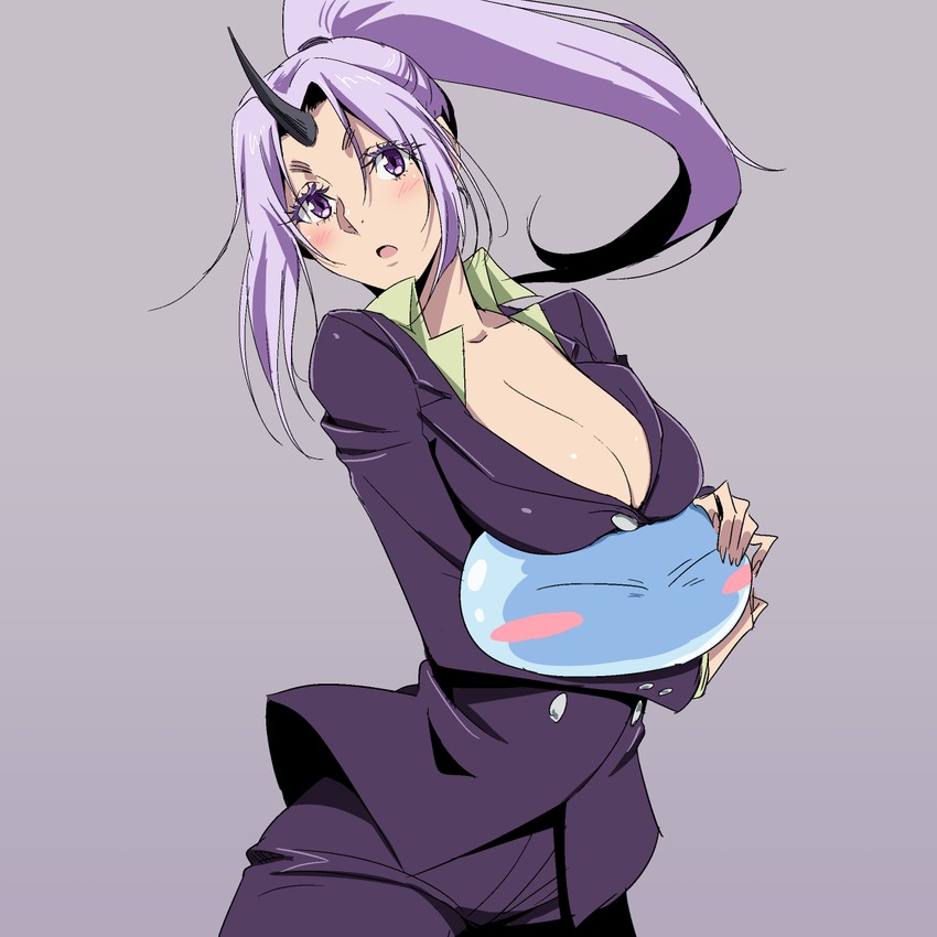 rimuru tempest and shion (tensei shitara slime datta ken) drawn by yazwo