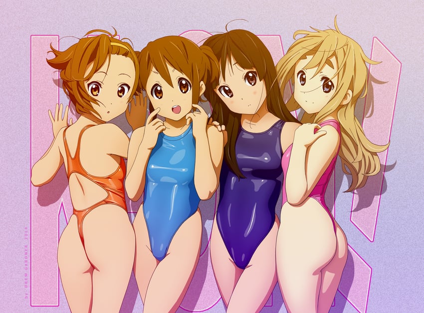 akiyama mio, hirasawa yui, tainaka ritsu, and kotobuki tsumugi (k-on!) drawn by drew_gardner