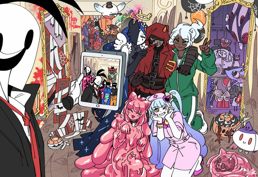 frankenstein's monster, punishing bird, queen of hatred, little red riding hooded mercenary, laetitia, and 14 more (project moon and 1 more) drawn by force_(4sk_force)