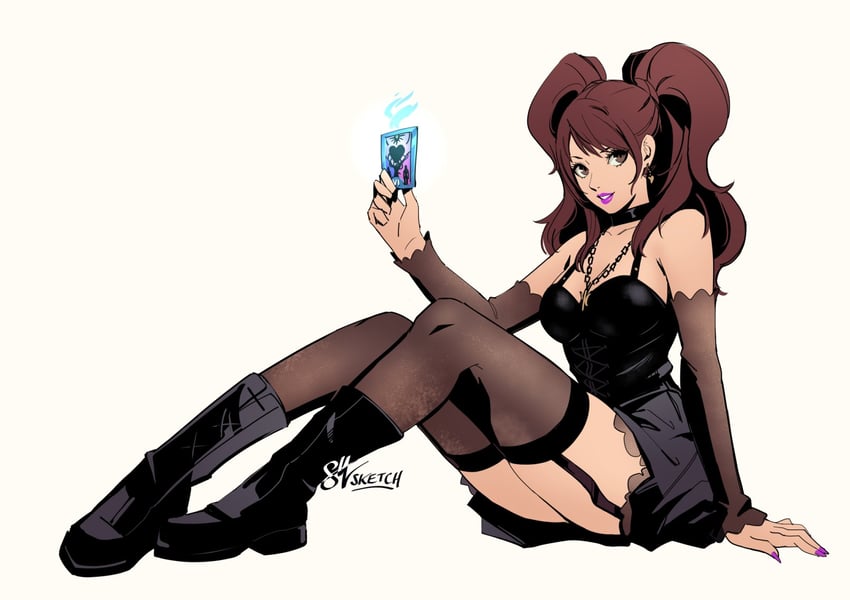 kujikawa rise and amane misa (persona and 2 more) drawn by eightyfourart