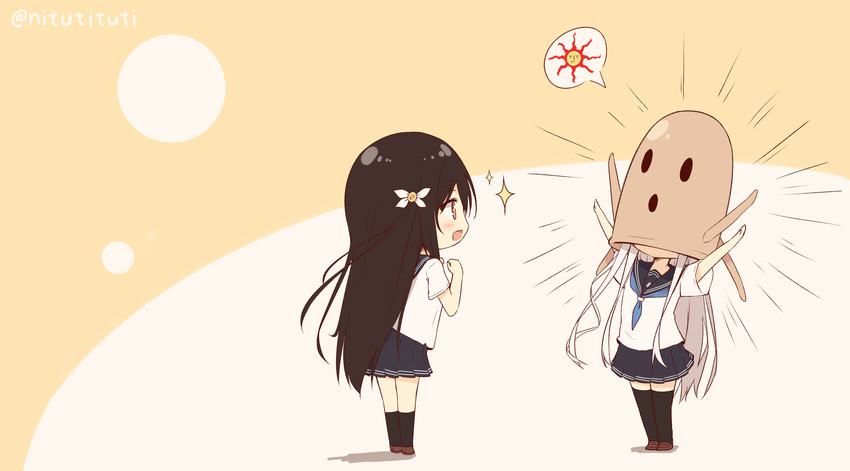 mitoko and shiori (original) drawn by tsuchikure
