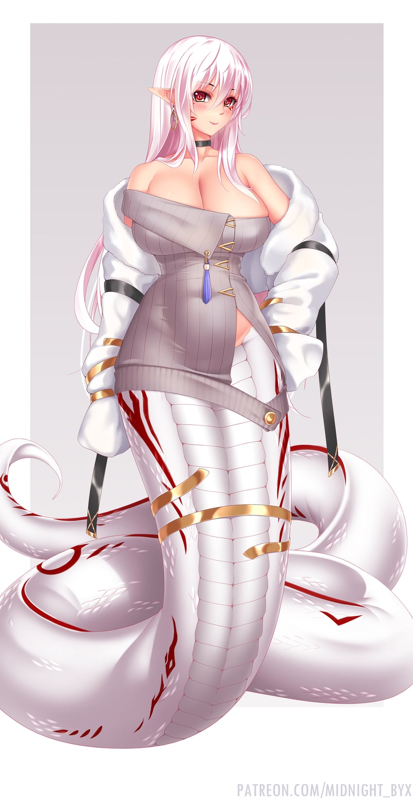 mrs. snake and kyara akaro (original and 2 more) drawn by midnight_(banyex)
