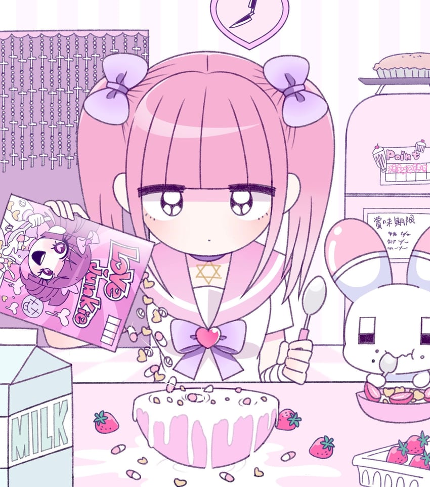 menhera-chan and usatan (menhera-chan) drawn by ezaki_bisuko