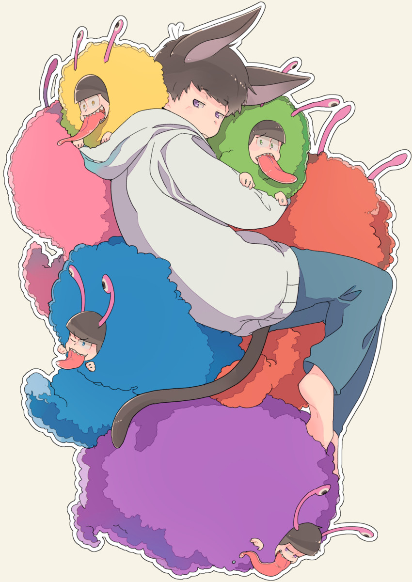 matsuno osomatsu, matsuno karamatsu, matsuno ichimatsu, matsuno jyushimatsu, matsuno choromatsu, and 1 more (osomatsu and 2 more) drawn by sankakusikaku40
