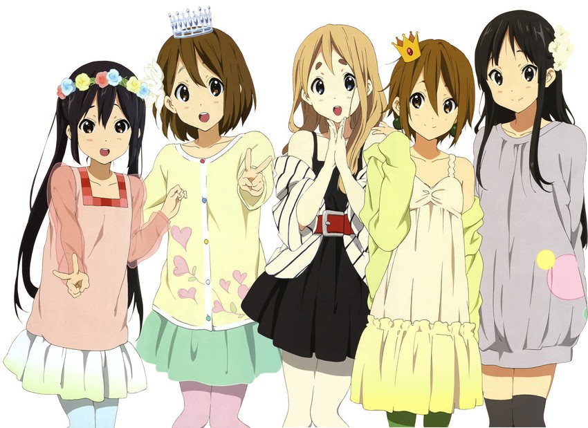 akiyama mio, nakano azusa, hirasawa yui, tainaka ritsu, and kotobuki tsumugi (k-on!) drawn by horiguchi_yukiko